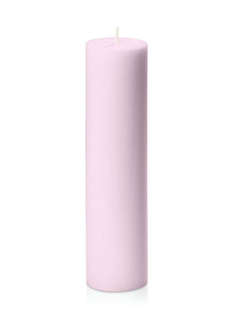 image of pastel pink pillar candle